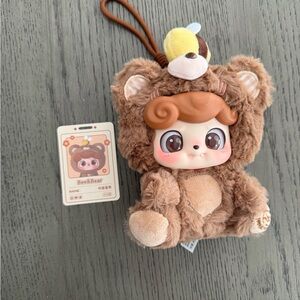 Animal Preschool Bee &bear plush pendent